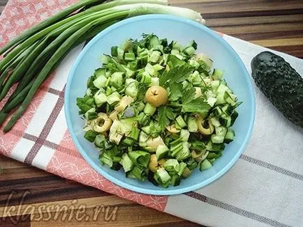 salata de castraveti cu măsline, mari rețete vegetariene (măsline salata de castraveti) salata de castraveti cu masline, retete vegetariene mari
