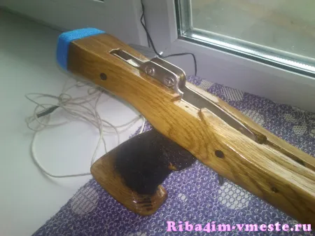 Arbaleta casa pentru spearfishing, pește împreună (sub apă) Homemade vânătoare subacvatice Crossbow și pește împreună