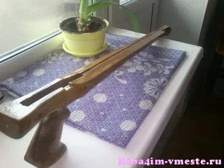 Arbaleta casa pentru spearfishing, pește împreună (sub apă) Homemade vânătoare subacvatice Crossbow și pește împreună