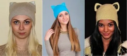 Pălărie cu urechi de pisică (82 poze) moda de iarnă nurca pălărie de blană cu urechi păsărică