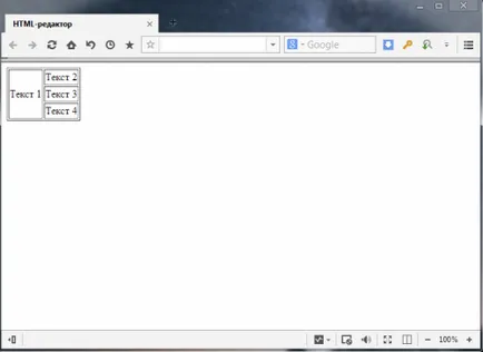Crearea unui tabel în html, html
