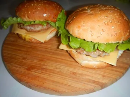Burger Juicy - cum să faci un burger la domiciliu, pas cu pas reteta fotografii