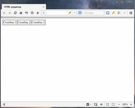 Crearea unui tabel în html, html
