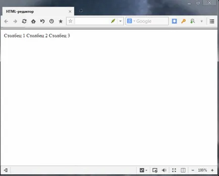 Crearea unui tabel în html, html