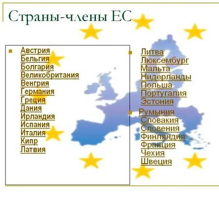 Lista țărilor din afara UE până în prezent, în 2017 (țările UE) Lista țărilor din afara UE până în prezent în 2017