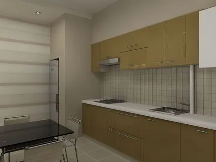 frigider ascunse în designul interior bucătărie