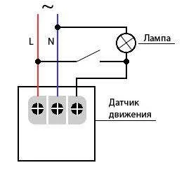 Schema electrică a senzorului de mișcare, un electrician în casă