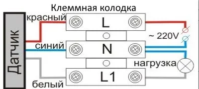 Schema electrică a senzorului de mișcare, un electrician în casă