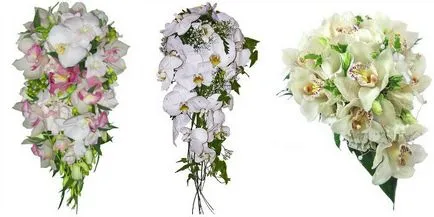 Buchet de nunta 2017 fotografie - de trandafiri, orhidee, margarete si crini (orhidee) Buchet de nunta 2017 fotografie - de trandafiri, orhidee, margarete si Callas