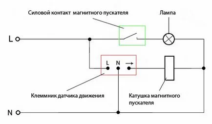 Schema electrică a senzorului de mișcare, un electrician în casă