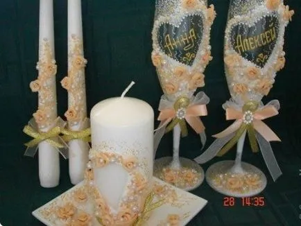 Lumanari nunta cu clasa lor de master hands-pas cu privire la decorarea și decorațiuni (lumânări) Lumanari nunta cu clasa lor de master hands-pas cu privire la decorarea și decor