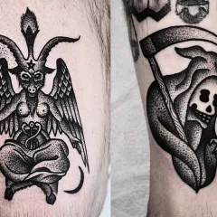 dotvork stil de tatuaj (dotwork), fotografii și schițe de tatuaj