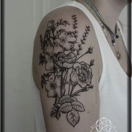 Tatuaje dotvork, tatuaje de valoare dotwork, 159 fotografii, schițe