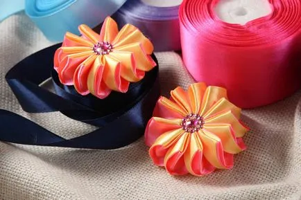 Topiara mâinile lor de panglici de satin și master-class organza, pas cu pas fotografii și instrucțiuni