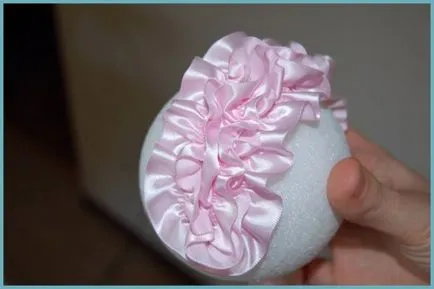 Topiara mâinile lor de panglici de satin și master-class organza, pas cu pas fotografii și instrucțiuni