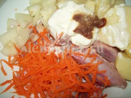 Cartofi copti cu carne de pui in multivarka (reteta cu foto), retete delicioase cu imagini