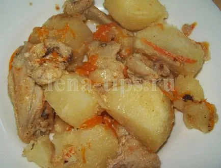 Cartofi copti cu carne de pui in multivarka (reteta cu foto), retete delicioase cu imagini