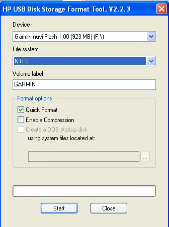 Recuperarea după navigatorii garmin formtairovaniya în exFAT sau ntfs folosind cura de 3 garmin
