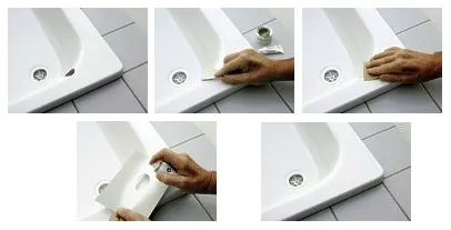 Restaurarea de smalț și repararea chips-uri de baie sau chiuveta