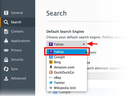 Cum se schimbă căutarea firefox