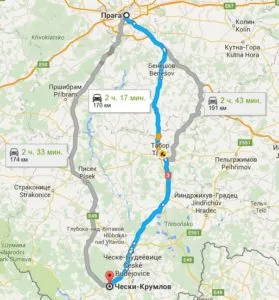 direcţii Krumlov direcţii Krumlov