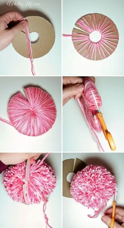 Cum de a face POM-POMS din fire Cum de a face POM-POMS din fire
