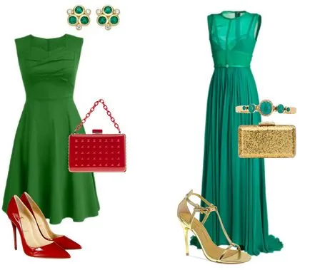Ce să poarte o rochie verde