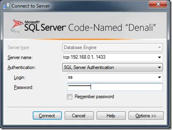 Cum să se conecteze la serverul sql