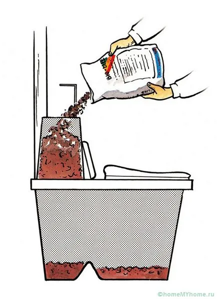 Tipul de toaletă cort cu mâinile lor