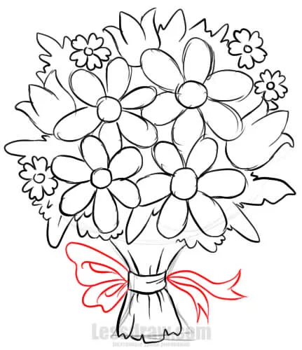 Cum de a desena un buchet de flori, fără