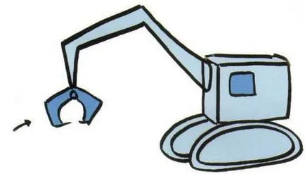 Cum de a desena un buldoexcavator Cum de a desena un buldoexcavator