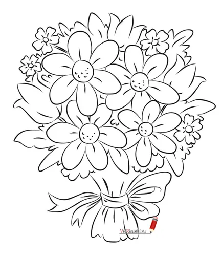 Cum de a desena un buchet de flori, fără Cum de a desena un buchet de flori, fără