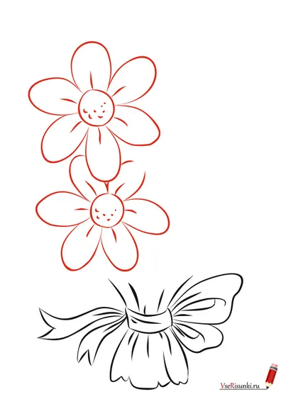 Cum de a desena un buchet de flori, fără Cum de a desena un buchet de flori, fără