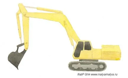 Cum de a desena un buldoexcavator