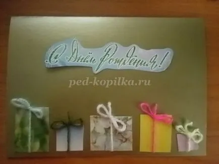 Card pentru vacanță cu propriile lor mâini