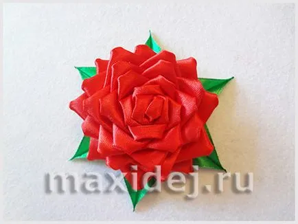 Rozeta de panglici de satin cu mâinile lor Rozeta de panglici de satin cu mâinile lor