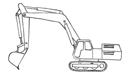 Cum de a desena un buldoexcavator