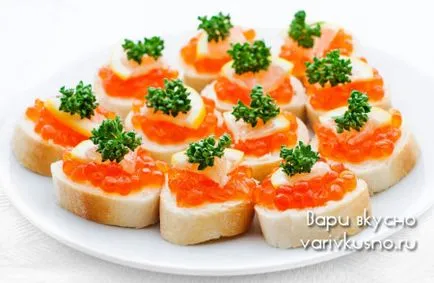 Top 10 moduri de a alimenta icre roșii pe o masă de sărbătoare (să prezinte un caviar) Top 10 moduri de a alimenta icre roșii pe o masă de sărbătoare