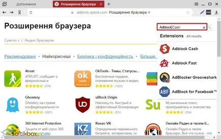 Adblok pentru Yandex browser