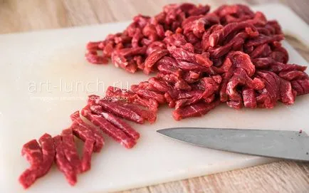 Carne de vită Stroganoff - un pas cu pas reteta fotografii