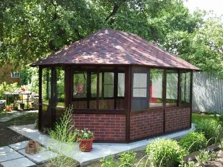 Gazebo cu proiecte de grătar, fotografii