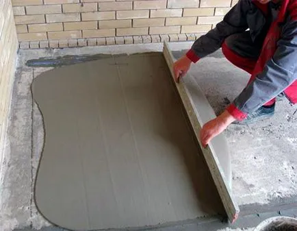 Capacul podelei cu privire la selectarea balcon sau loggie acoperirii și stivuirea