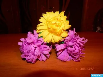 flori Aster de hârtie ondulat