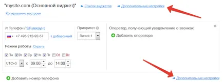 Setările detaliate pentru linii telefonice și widget-uri - compania redhelper