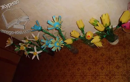 Copaci și flori din sticle de plastic