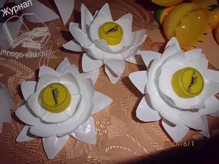 Copaci și flori din sticle de plastic