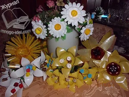 Copaci și flori din sticle de plastic
