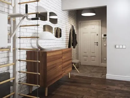 apartament cu o cameră de design 2 în Hrușciov - interior fotografie
