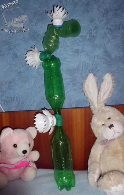 Copaci și flori din sticle de plastic