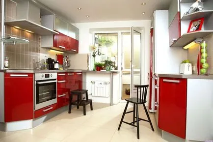 Proiectare bucătărie roșu 33 de idei și fotografii de interior, mobilier, decorațiuni interioare (bucătăria) luminoase Proiectare bucătărie roșu 33 de idei și fotografii de interioare luminoase, mobilier, decor